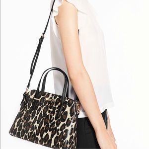 Kate Spade Cedar Street Maise Leopard Satchel Like New
